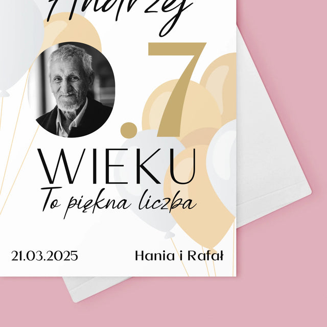 Zdjęcie I Podpis: 0.7 Wieku - Kartka z Życzeniami