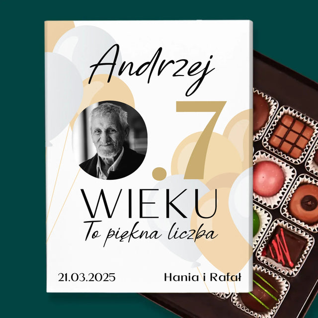 Zdjęcie I Podpis: 0.7 Wieku - Personalizowane Praliny