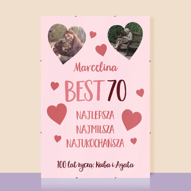 Fotokolaż: Best 70 - Personalizowany Plakat