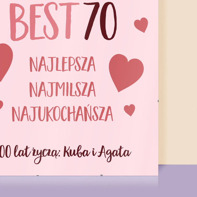 Fotokolaż: Best 70 - Personalizowany Plakat