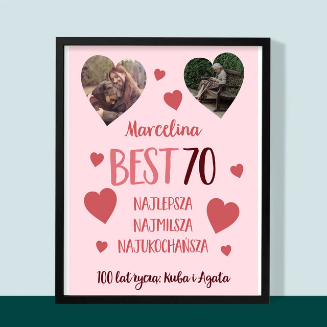 Fotokolaż: Best 70 - Wydruk Obramowany