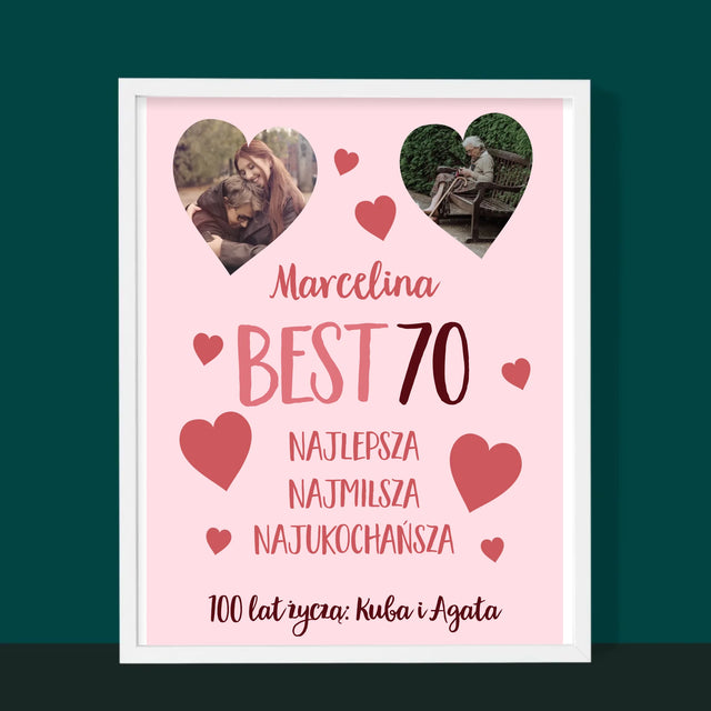 Fotokolaż: Best 70 - Wydruk Obramowany