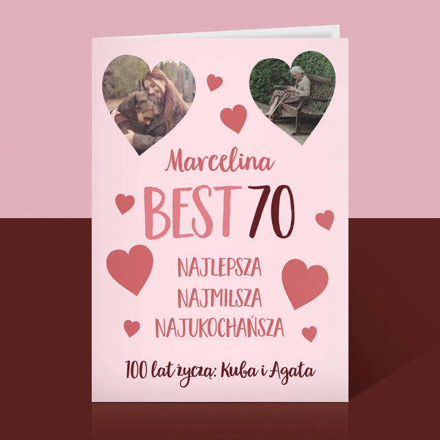 Fotokolaż: Best 70 - Kartka z Życzeniami