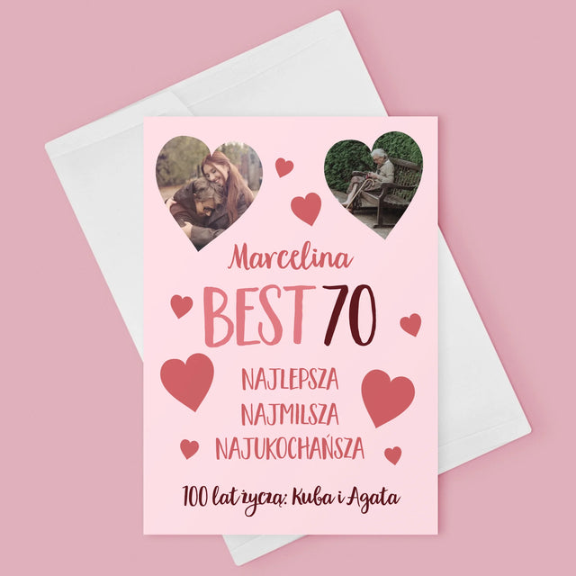 Fotokolaż: Best 70 - Kartka z Życzeniami