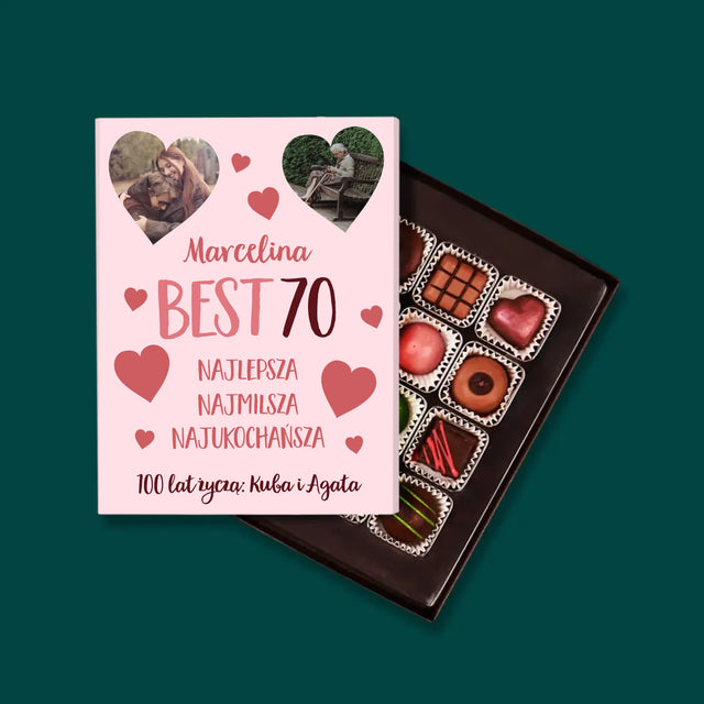 Fotokolaż: Best 70 - Personalizowane Praliny