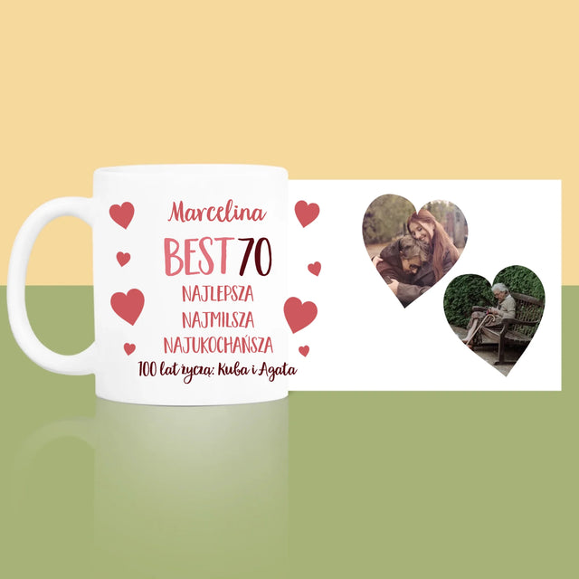 Fotokolaż: Best 70 - Kubek z Nadrukiem