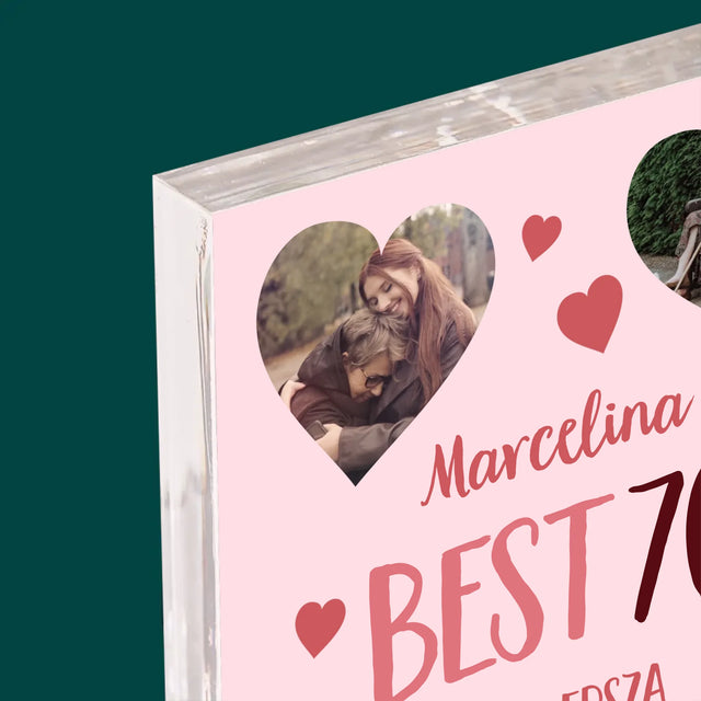 Fotokolaż: Best 70 - Blok Akrylowy z Nadrukiem