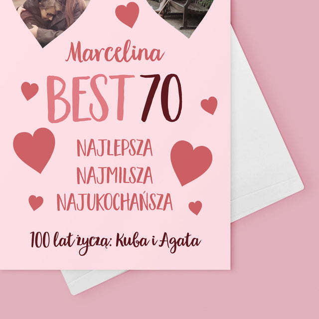 Fotokolaż: Best 70 - Kartka z Życzeniami