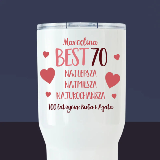 Fotokolaż: Best 70 - Kubek z Nadrukiem Termiczny Biały