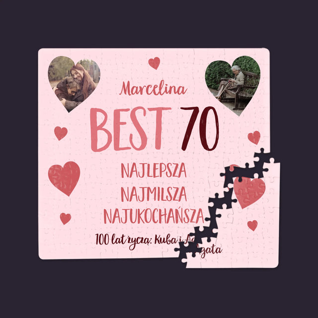 Fotokolaż: Best 70 - Personalizowane Puzzle