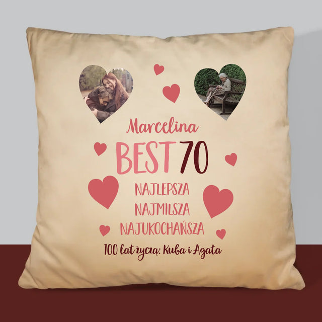 Fotokolaż: Best 70 - Poduszka z Nadrukiem