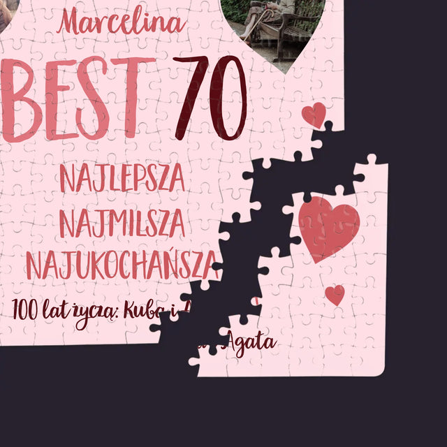 Fotokolaż: Best 70 - Personalizowane Puzzle