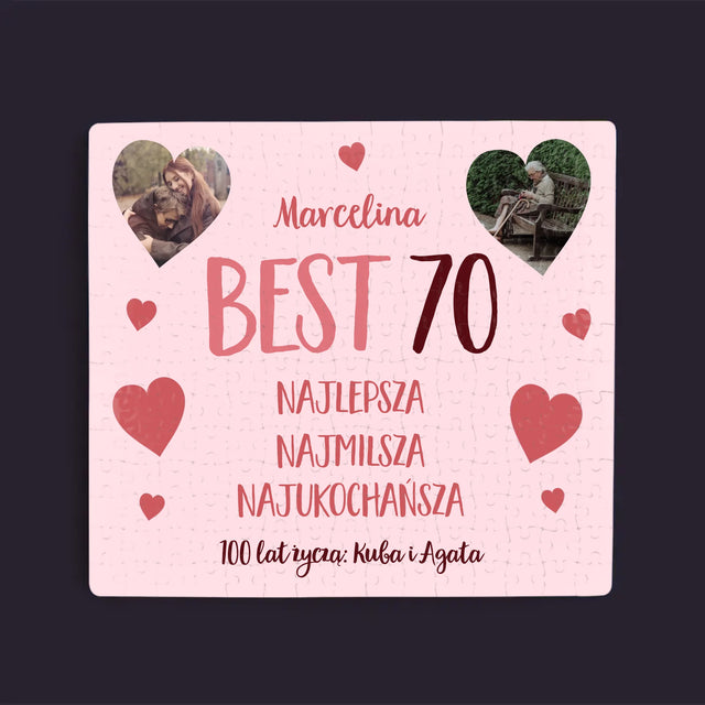 Fotokolaż: Best 70 - Personalizowane Puzzle