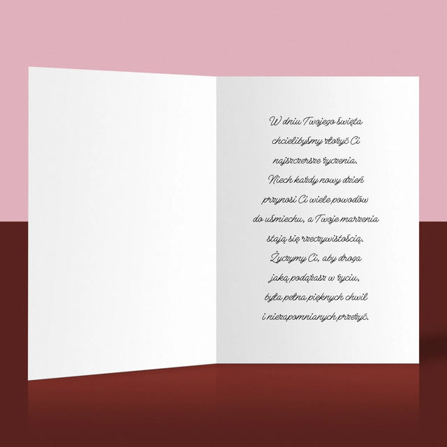 Zdjęcie I Podpis: Kochanej Babci z Okazji Urodzin - Kartka z Życzeniami