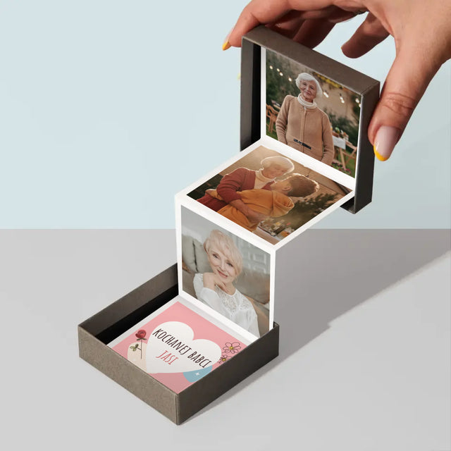 Zdjęcie I Podpis: Kochanej Babci z Okazji Urodzin - Zestaw Zdjęć Harmonijka