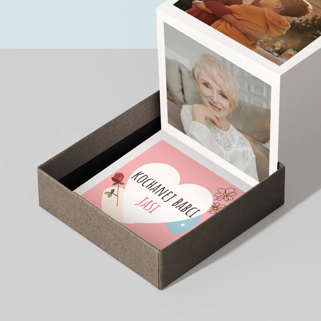 Zdjęcie I Podpis: Kochanej Babci z Okazji Urodzin - Zestaw Zdjęć Harmonijka