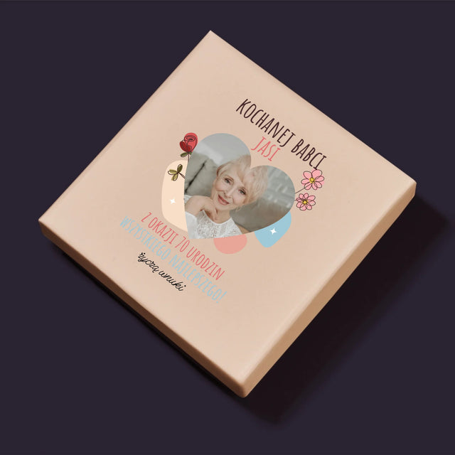 Zdjęcie I Podpis: Kochanej Babci z Okazji Urodzin - Personalizowane Puzzle