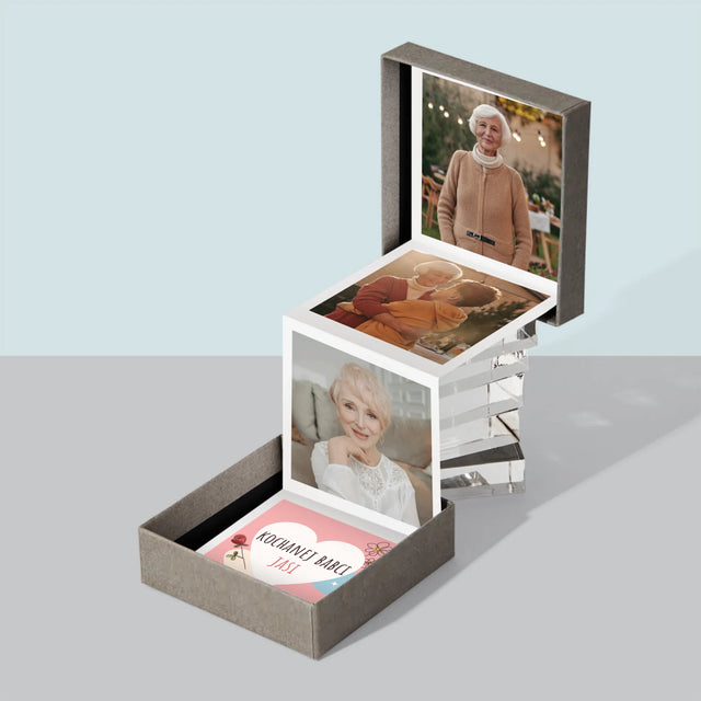 Zdjęcie I Podpis: Kochanej Babci z Okazji Urodzin - Zestaw Zdjęć Harmonijka