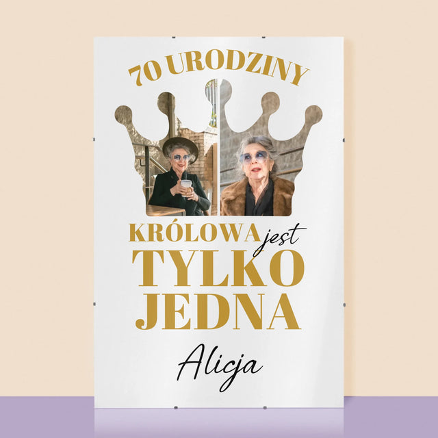 Kształt Ze Zdjęć: 70 Urodziny Królowa - Personalizowany Plakat