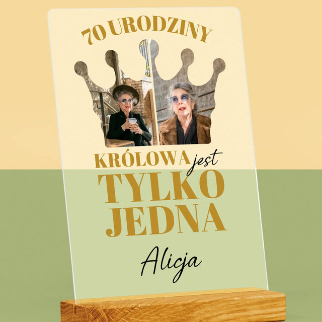 Kształt Ze Zdjęć: 70 Urodziny Królowa - Wydruk Na Szkle Akrylowym
