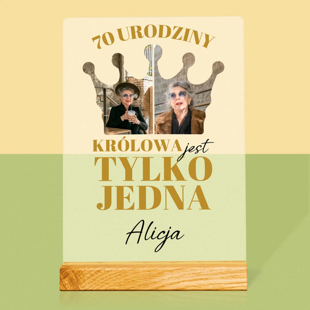 Kształt Ze Zdjęć: 70 Urodziny Królowa - Wydruk Na Szkle Akrylowym