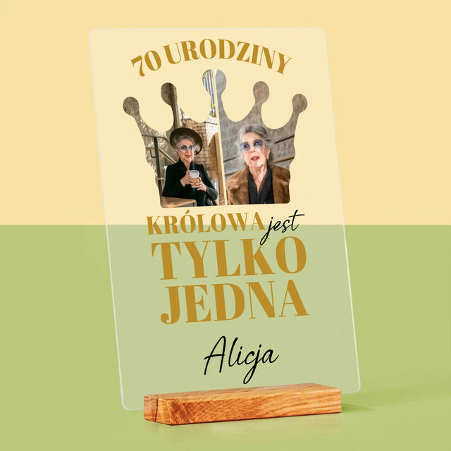 Kształt Ze Zdjęć: 70 Urodziny Królowa - Wydruk Na Szkle Akrylowym