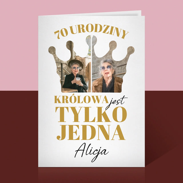 Kształt Ze Zdjęć: 70 Urodziny Królowa - Kartka z Życzeniami
