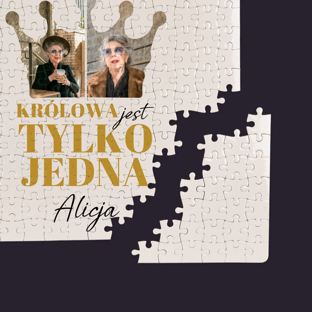 Kształt Ze Zdjęć: 70 Urodziny Królowa - Personalizowane Puzzle