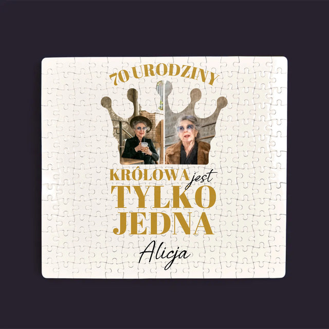 Kształt Ze Zdjęć: 70 Urodziny Królowa - Personalizowane Puzzle