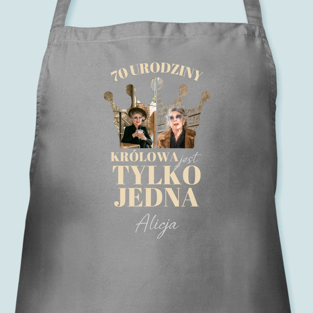 Kształt Ze Zdjęć: 70 Urodziny Królowa - Fartuch z Nadrukiem