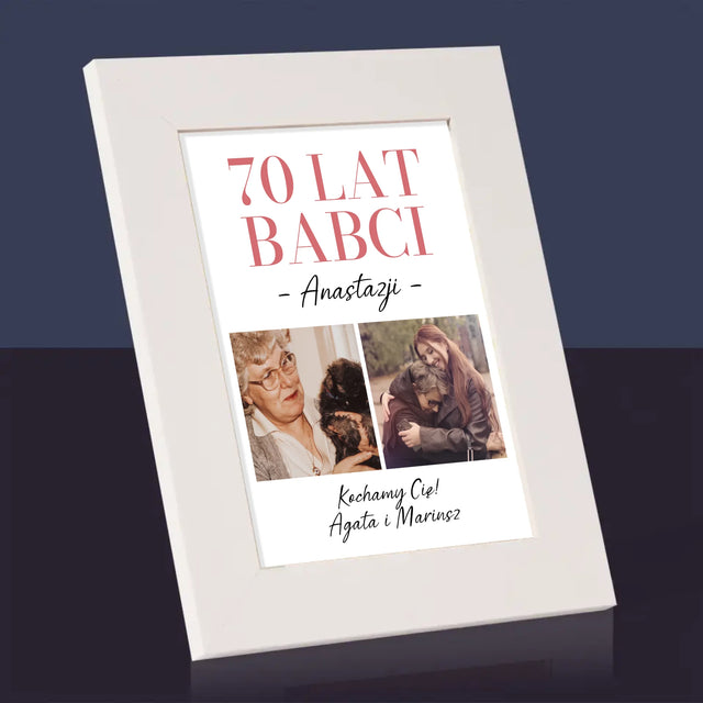 Fotokolaż: 70 Lat Babci - Ramka Na Zdjęcie