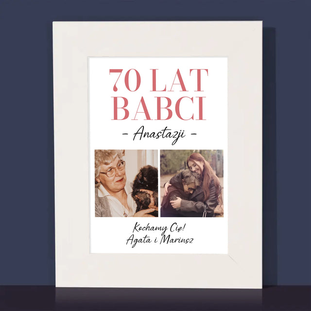 Fotokolaż: 70 Lat Babci - Ramka Na Zdjęcie