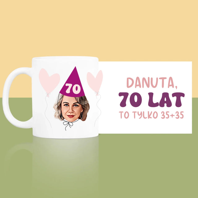 Twoja Postać: Urodzinowy Portret - Kubek z Nadrukiem