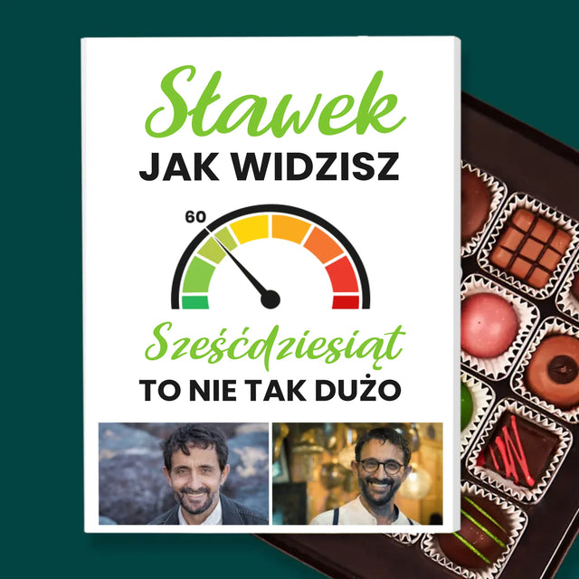 Fotokolaż: 60 Licznik - Personalizowane Praliny