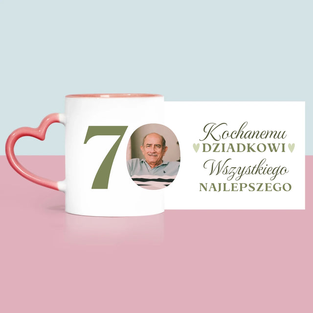 Zdjęcie I Podpis: Kochanemu Dziadkowi Wszystkiego Najlepszego - Kubek z Nadrukiem