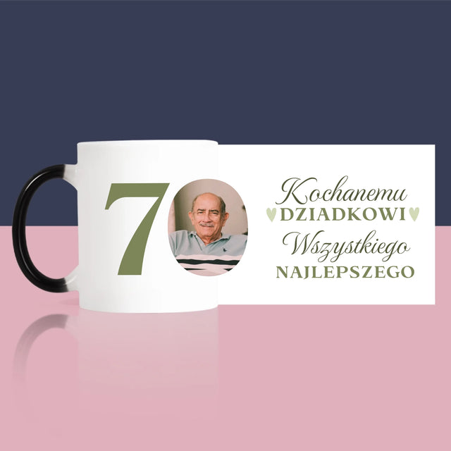 Zdjęcie I Podpis: Kochanemu Dziadkowi Wszystkiego Najlepszego - Kubek z Nadrukiem