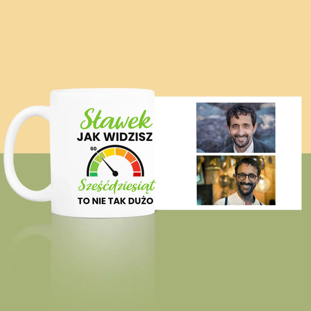 Fotokolaż: 60 Licznik - Kubek z Nadrukiem