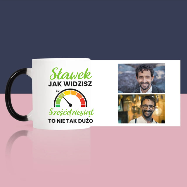 Fotokolaż: 60 Licznik - Kubek z Nadrukiem