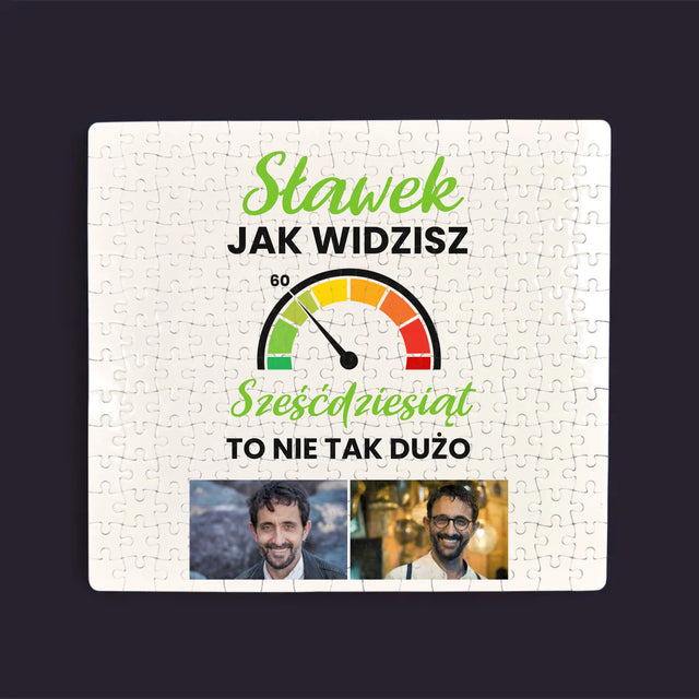 Fotokolaż: 60 Licznik - Personalizowane Puzzle