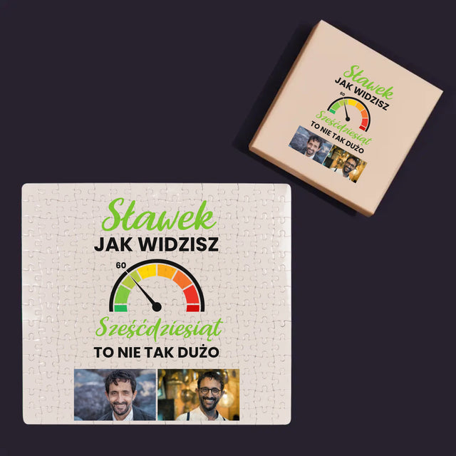Fotokolaż: 60 Licznik - Personalizowane Puzzle
