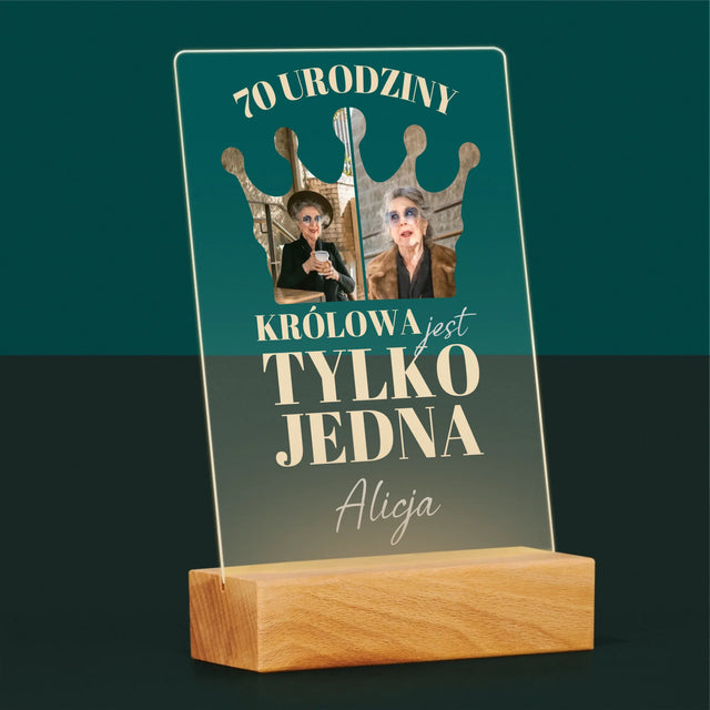 Kształt Ze Zdjęć: 70 Urodziny Królowa - Wydruk Na Szkle Akrylowym