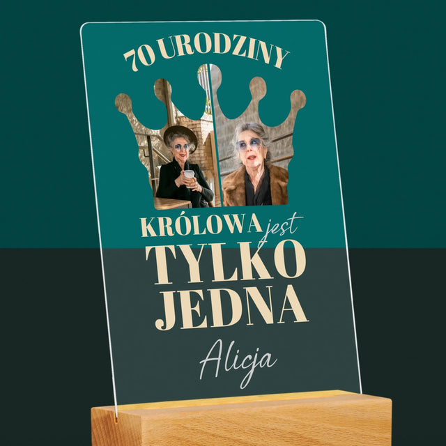 Kształt Ze Zdjęć: 70 Urodziny Królowa - Wydruk Na Szkle Akrylowym