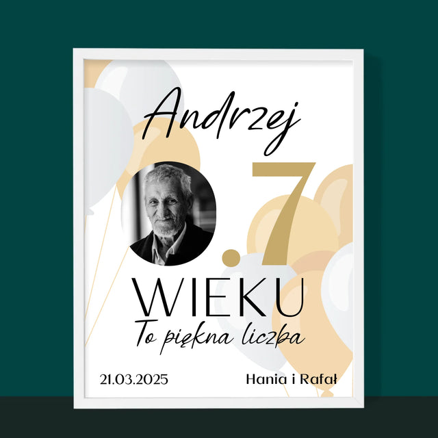 Zdjęcie I Podpis: 0.7 Wieku - Wydruk Obramowany