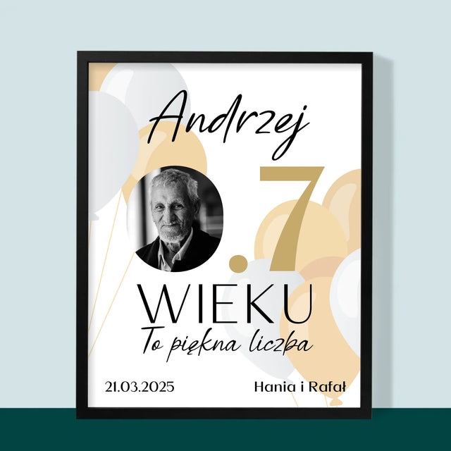 Zdjęcie I Podpis: 0.7 Wieku - Wydruk Obramowany