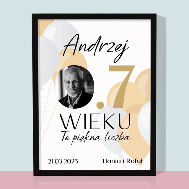 Zdjęcie I Podpis: 0.7 Wieku - Wydruk Obramowany