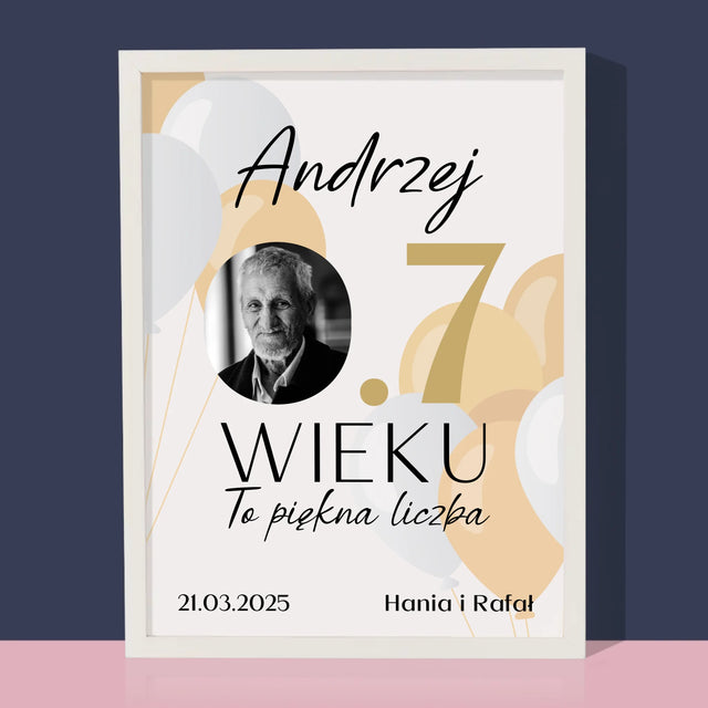 Zdjęcie I Podpis: 0.7 Wieku - Wydruk Obramowany
