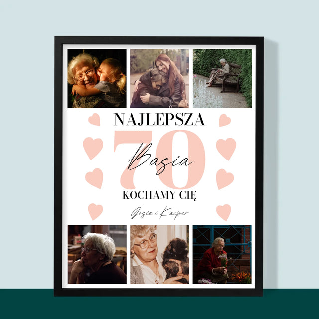 Fotokolaż: Najlepsza 70 - Wydruk Obramowany