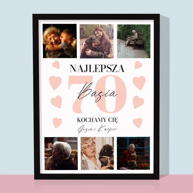 Fotokolaż: Najlepsza 70 - Wydruk Obramowany