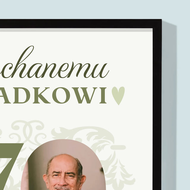Zdjęcie I Podpis: Kochanemu Dziadkowi Wszystkiego Najlepszego - Wydruk Obramowany