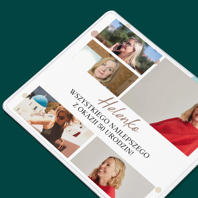 Fotokolaż: Wszystkiego Najlepszego Z Okazji 50 Urodzin - Podkładka Pod Myszkę